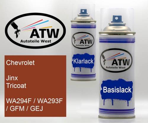 Chevrolet, Jinx Tricoat, WA294F / WA293F / GFM / GEJ: 400ml Sprühdose + 400ml Klarlack - Set, von ATW Autoteile West.